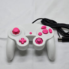 Load image into Gallery viewer, Custom Made GameCube Controller, NGC Pink on White Gamepad For Game Cube, Wii, Wii U &amp; Switch
