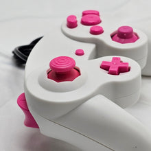 Load image into Gallery viewer, Custom Made GameCube Controller, NGC Pink on White Gamepad For Game Cube, Wii, Wii U &amp; Switch
