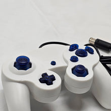 Load image into Gallery viewer, Custom Made GameCube Controller, NGC Crystal Blue on White Gamepad For Game Cube, Wii, Wii U &amp; Switch
