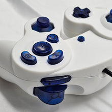 Load image into Gallery viewer, Custom Made GameCube Controller, NGC Crystal Blue on White Gamepad For Game Cube, Wii, Wii U &amp; Switch
