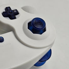 Load image into Gallery viewer, Custom Made GameCube Controller, NGC Crystal Blue on White Gamepad For Game Cube, Wii, Wii U &amp; Switch
