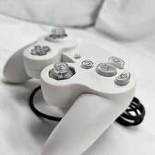 Load image into Gallery viewer, Custom Made GameCube Controller, NGC Crystal Grey on White Gamepad For Game Cube, Wii, Wii U &amp; Switch
