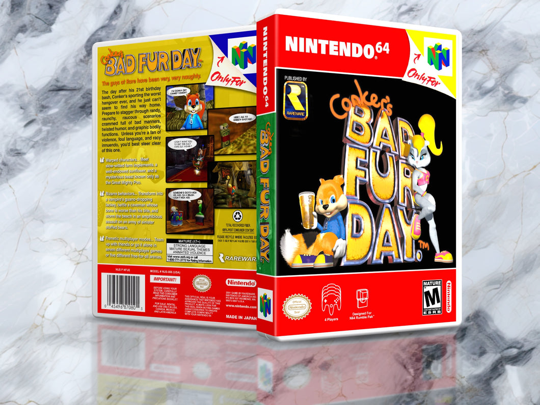 Conkers Bad Fur Day - N64 Case