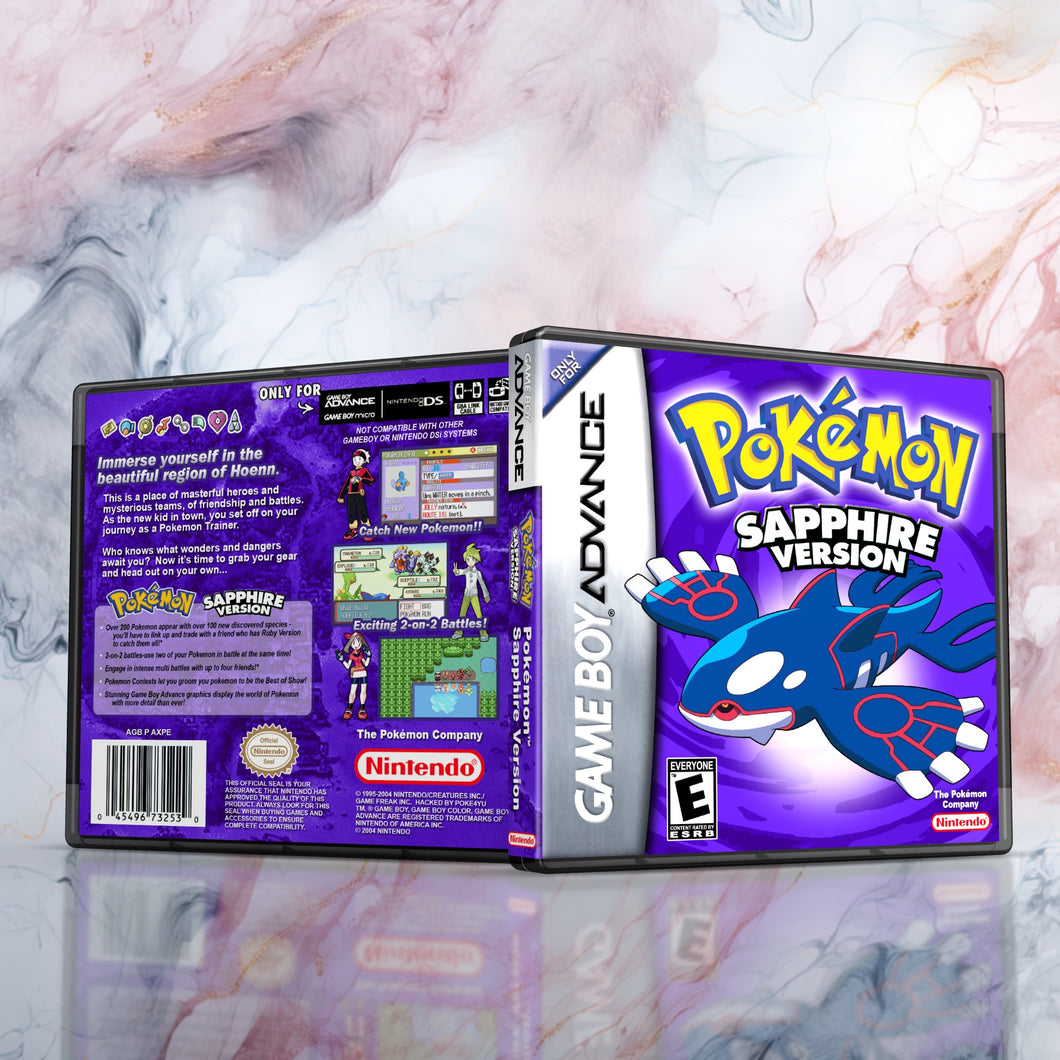 Pokemon Sapphire Game Case - Game Boy Advance Game Case - No Game Included