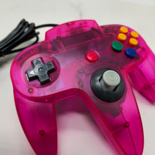 Load image into Gallery viewer, New Modded Shell Handmade Wired Controller Joystick Compatible With Nintendo 64 N64 Crystal Pink
