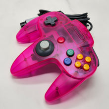 Load image into Gallery viewer, New Modded Shell Handmade Wired Controller Joystick Compatible With Nintendo 64 N64 Crystal Pink
