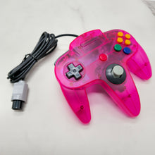 Load image into Gallery viewer, New Modded Shell Handmade Wired Controller Joystick Compatible With Nintendo 64 N64 Crystal Pink
