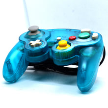 Load image into Gallery viewer, Sea Blue GamceCube Controller, NGC Transparent Teal Blue Gamepad For Gamecube, Wii, Wii U &amp; Switch - KeeranSales
