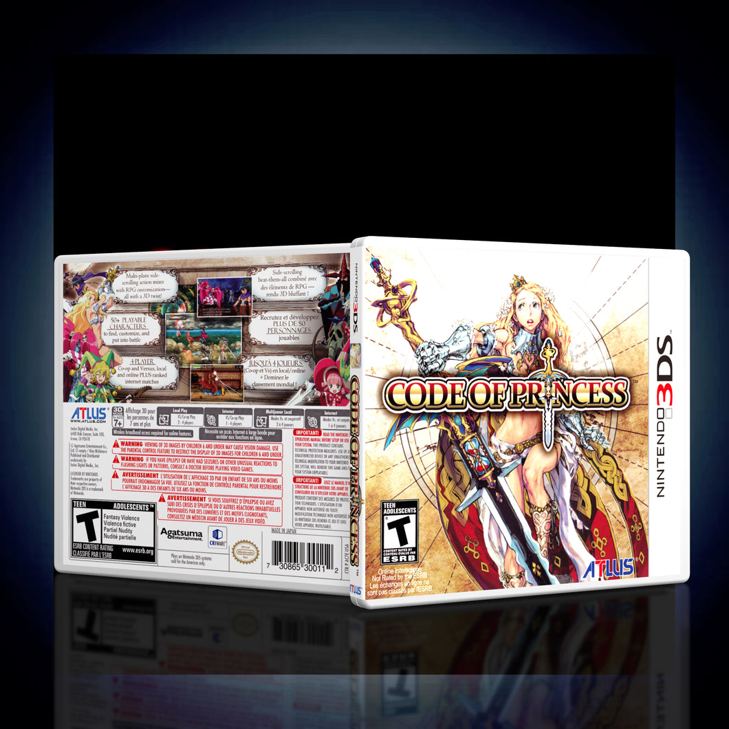 Code of Princess - 3DS Game Case - KeeranSales