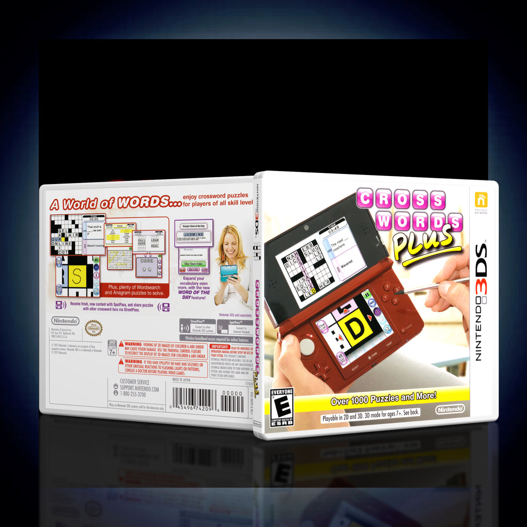 Cross Words Plus - 3DS Game Case - KeeranSales