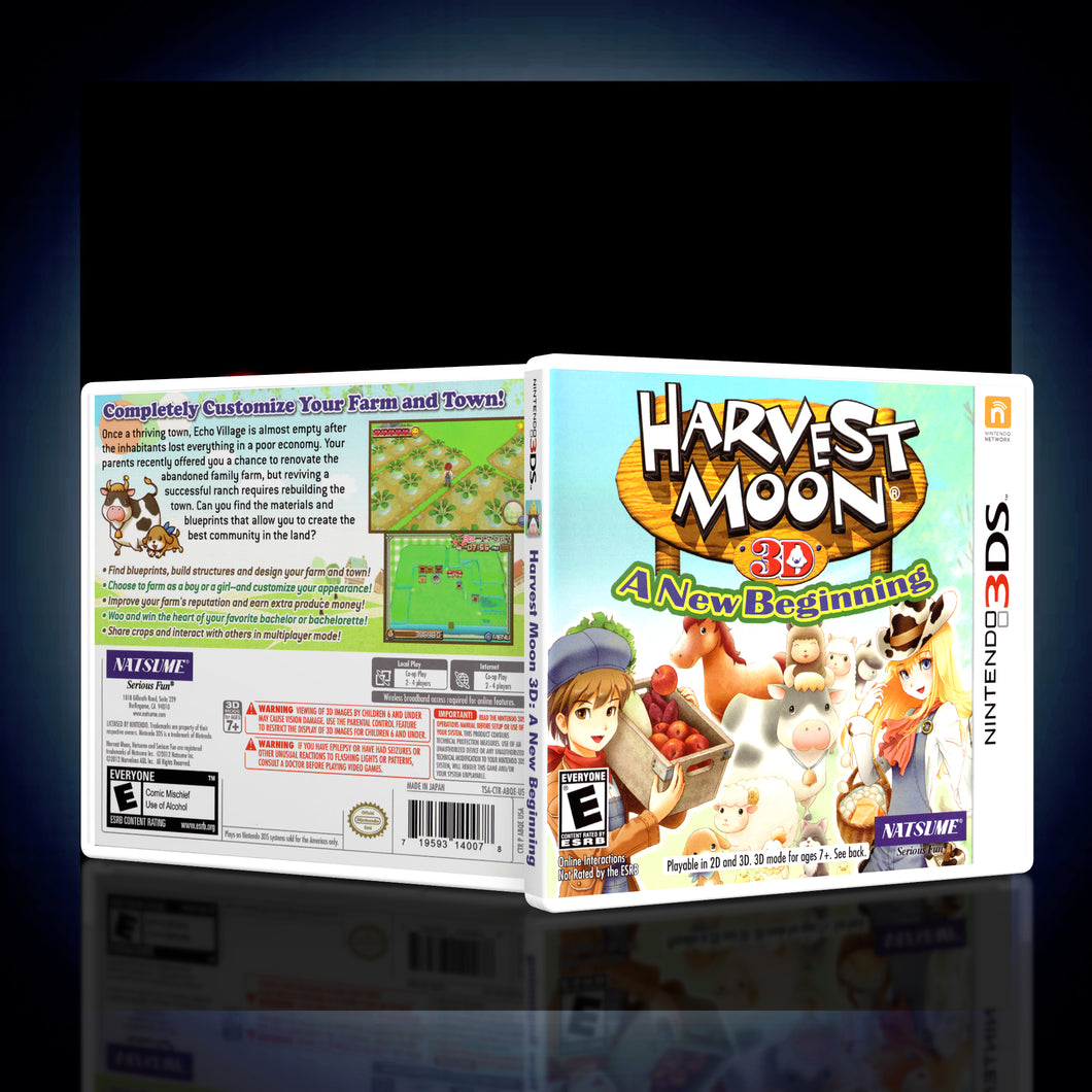 Harvest Moon 3D A New Beginning - 3DS Game Case - KeeranSales