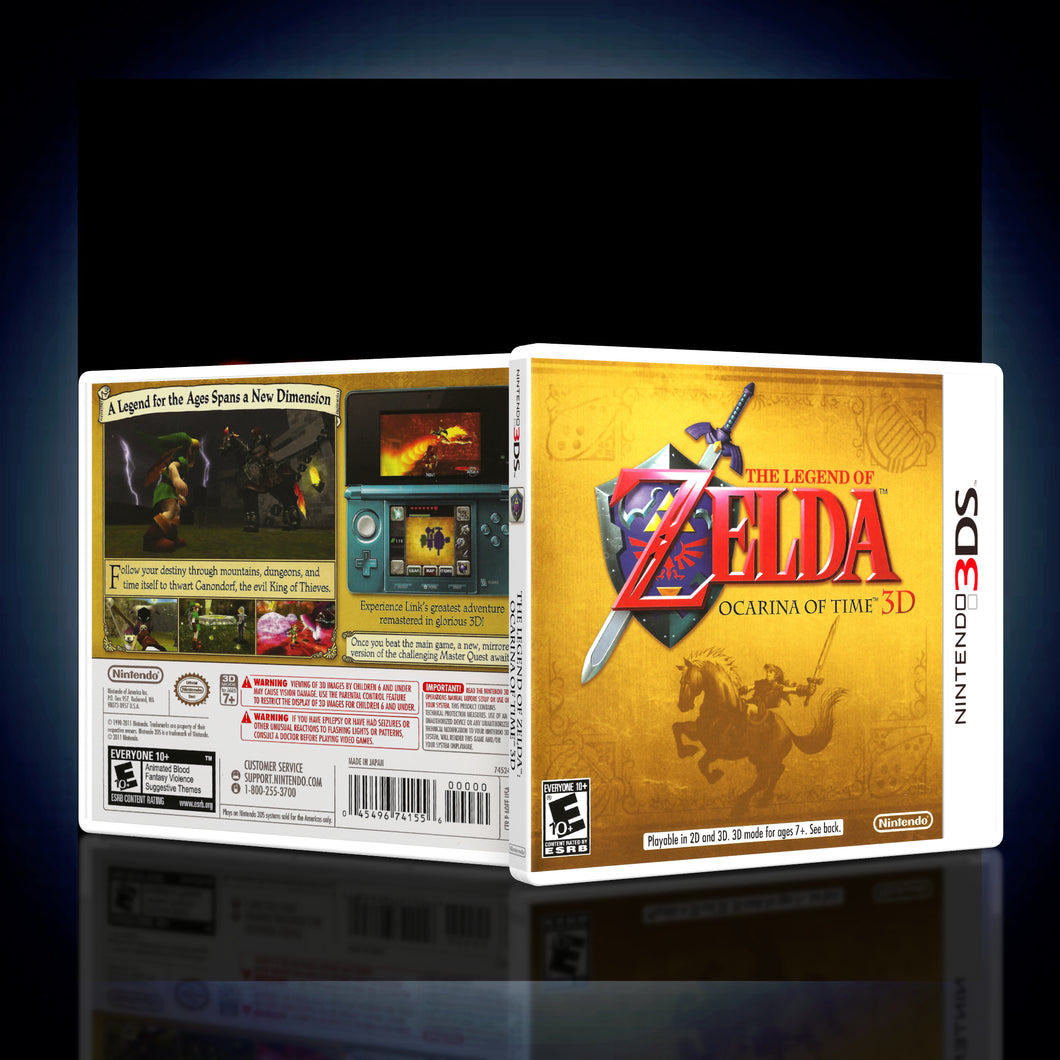 Legend of Zelda Ocarina of Time - 3DS Game Case - KeeranSales