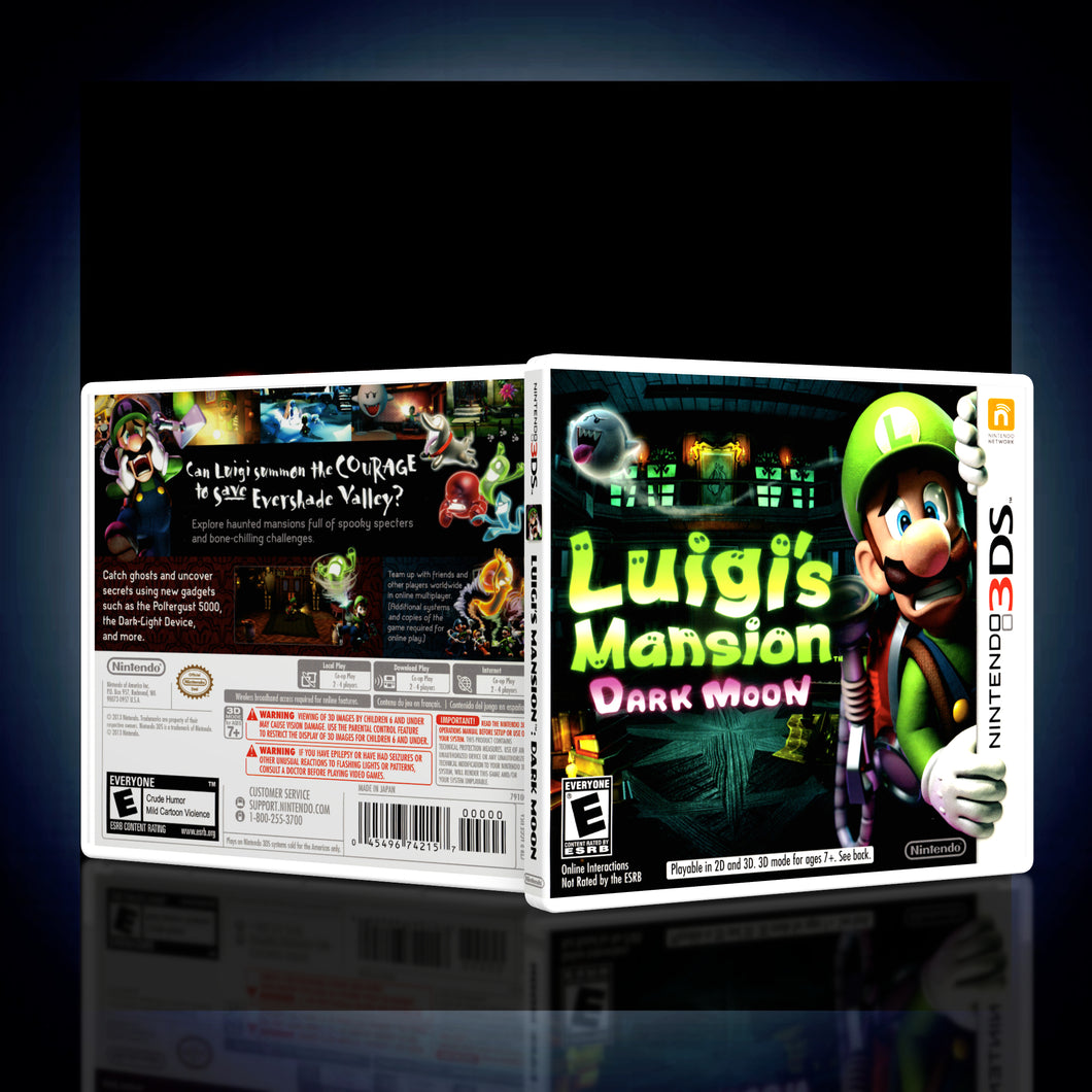 Luigi's Mansion Dark Moon - 3DS Game Case - KeeranSales