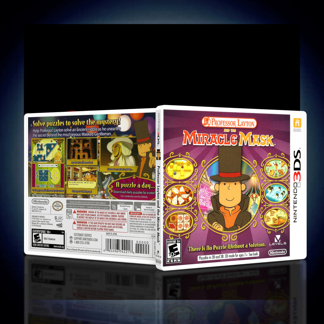 Professor Layton And the Miracle Mask - 3DS Game Case - KeeranSales