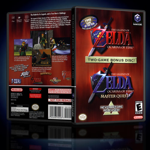 The Legend of Zelda Ocarina Of Time Master Quest Single Disc Case GameCube Case Reproduction - KeeranSales