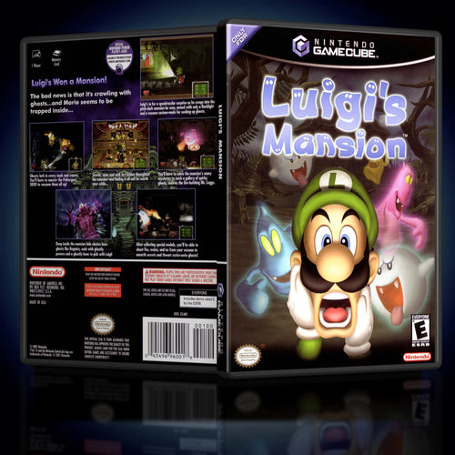 Luigi's Mansion Single Disc Case GameCube Case Reproduction - KeeranSales