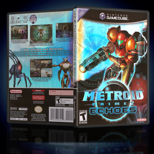 Metroid Prime 2 Echoes Single Disc Case GameCube Case Reproduction - KeeranSales