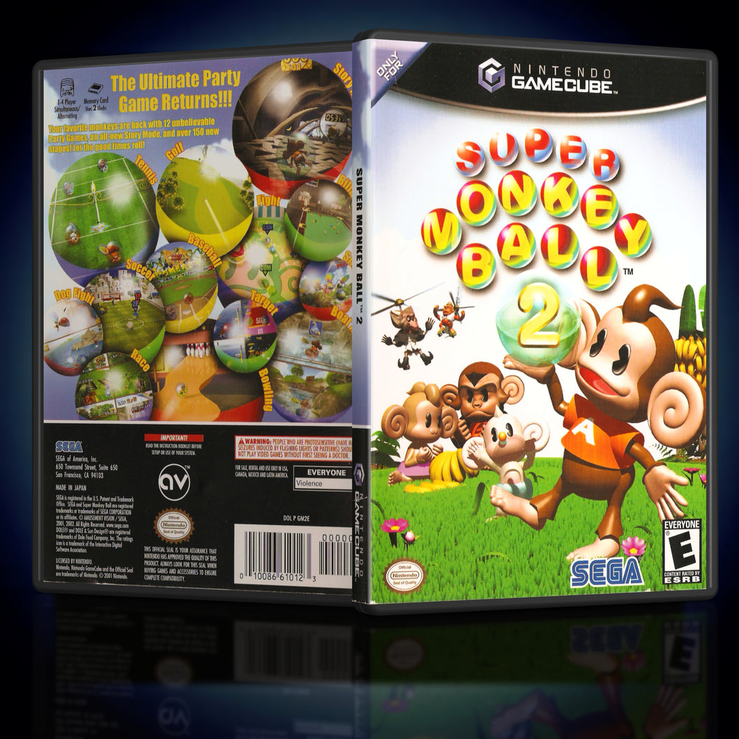 Super Monkey Ball 2 Disc Case GameCube Reproduction - KeeranSales