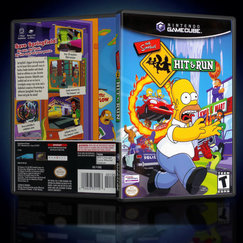 The Simpsons Hit And Run Disc Case GameCube Reproduction - KeeranSales