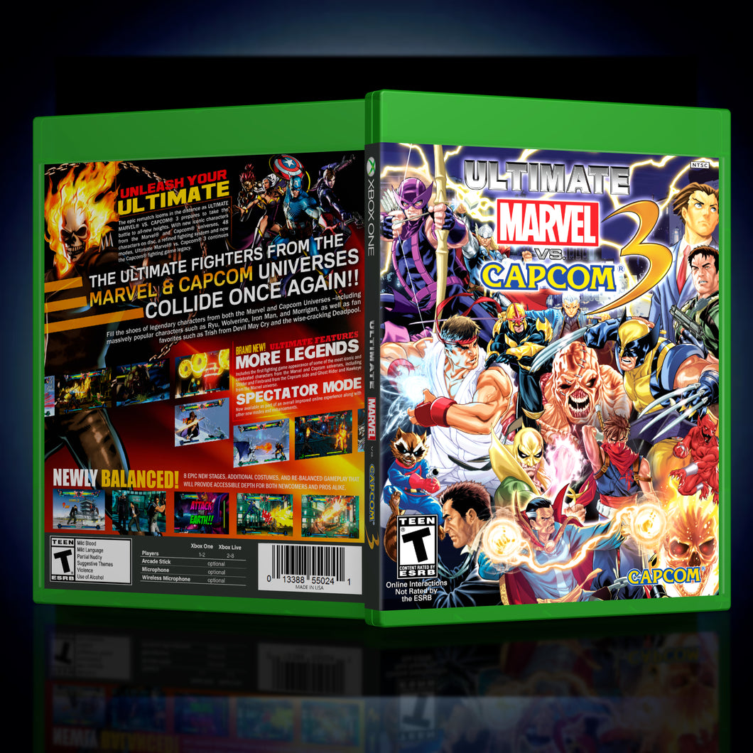 Ultimate Marvel Vs Capcom 3 - Xbox ONE - Replacement Case Only - Reproduction - No Game Included - KeeranSales