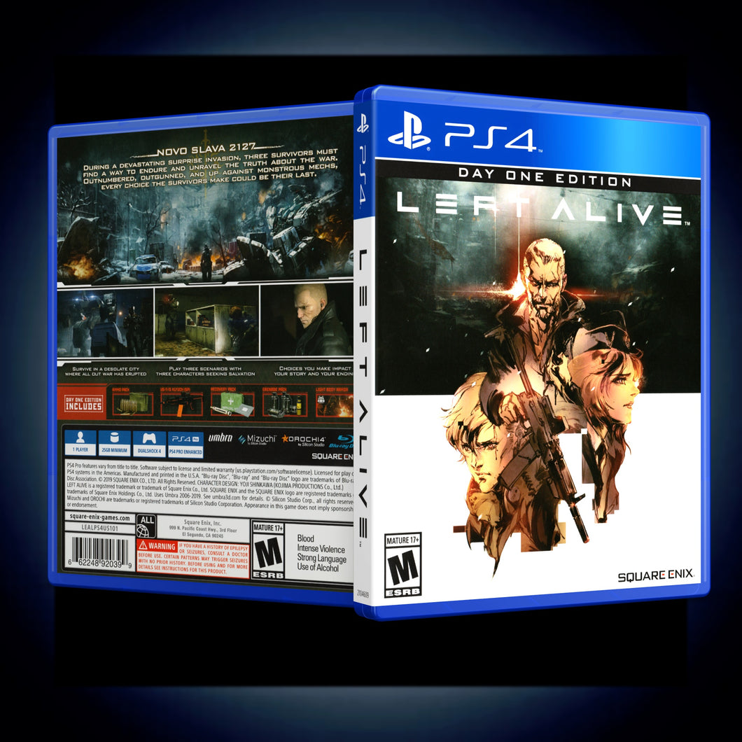 Left Alive - PS4 Case Replacement - No Game - KeeranSales